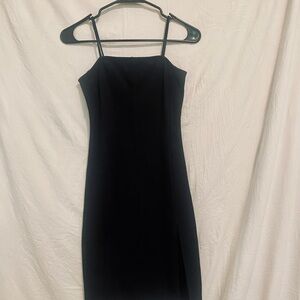 Elegant Black Spaghetti Strap Dress